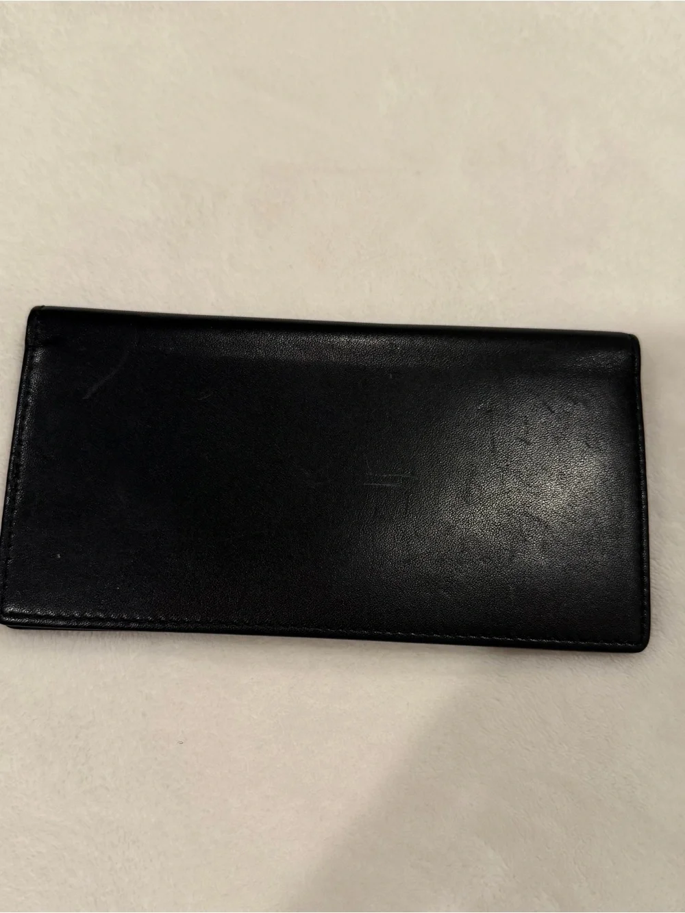 “Vintage COACH Black Smooth Leather Checkbook Cover Wallet Case”
